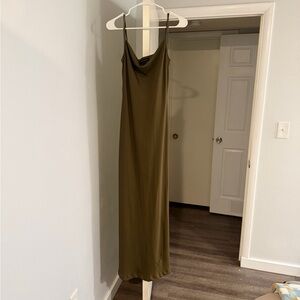 Banana Republic Olive Green Sleeveless Maxi Dress- size 0, like new